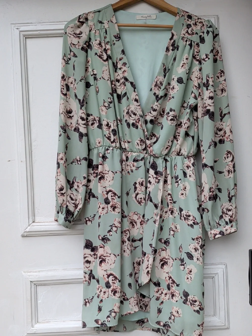 Honey Belle Mint Floral Wrap Dress